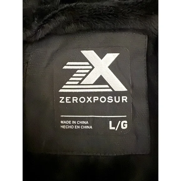 ZeroXposur Womens Black Full Zip Fleece Lined Winter Jacket Size L/G - Picture 2 of 8